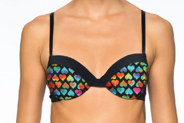 69slam Rainbow Love Lycra Padded Bra