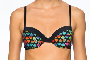 69slam Rainbow Love Lycra Padded Bra